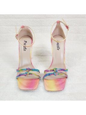 Symm Colorful Rhinestone Strap High Heel Stiletto Shoes
